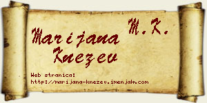 Marijana Knežev vizit kartica